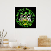 Poster 3 Mignons Trois Chats Cadeau Saint-Patrick Kitty I (Cuisine)