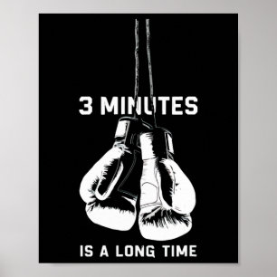 Poster 3 minutes c'est long boxe kickboxing drôle B