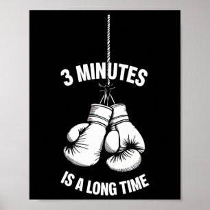 Poster 3 minutes est un long moment boxe kickboxing boxeu