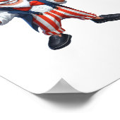 Poster 3 personnes âgées habillées en oncle Sam (Coin)