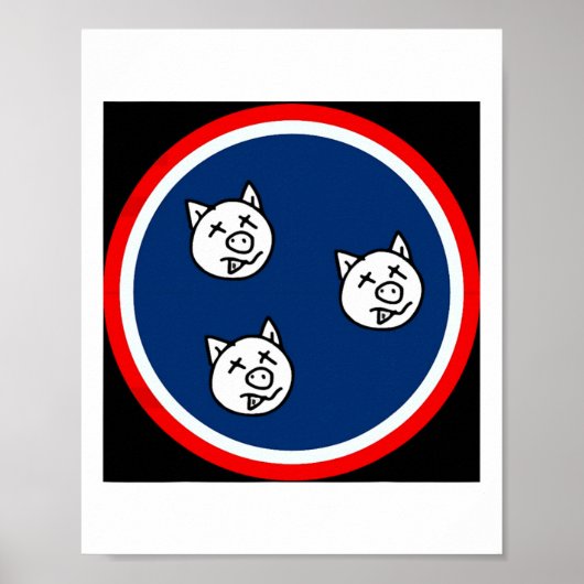 Poster 3 Petits Tn Pigs Funny Bbq (Devant)