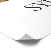 Poster 3 Photo Mariage Bienvenue Élégante calligraphie bl (Coin)