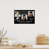 Poster 3 Photos Collage Félicats Graduate 2025 Noir (Cuisine)