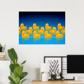 Poster 3 rangées de canards en caoutchouc (Bureau à domicile)