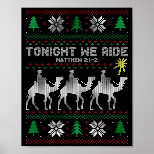 Poster 3 Sages Ce Soir Nous Chevauchons Noël (Devant)