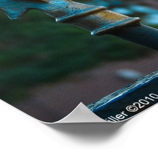 Poster "3 Spears Turquoise" Poster de clôture en f (Coin)