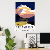 " Poster 3 van de Montana van WPA" (Thuiskantoor)