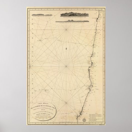 Poster 3 vues côtières, Chili (Devant)