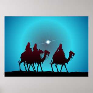 Poster 3 WISEMEN & STAR par SHARON SHARPE