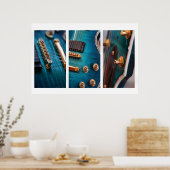 Poster 3 x guitares (Cuisine)