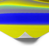 Poster 3D Abstrait en or jaune bleu vert (Coin)