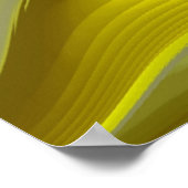 Poster 3D Abstrait en or jaune bleu vert (Coin)