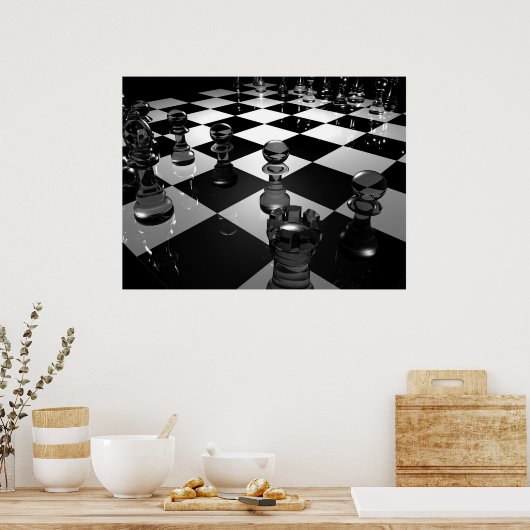 Poster 3d_chess_board_wallpaper_3d_models_3d_wallpaper_19 (Cuisine)