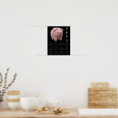Poster 3D Funny Pig 2 Black Calendar 2021 (Cuisine)