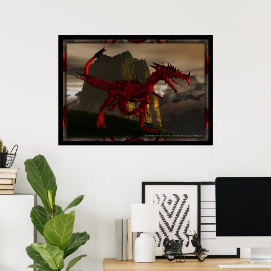 Poster 3D Red Dragon (Bureau à domicile)