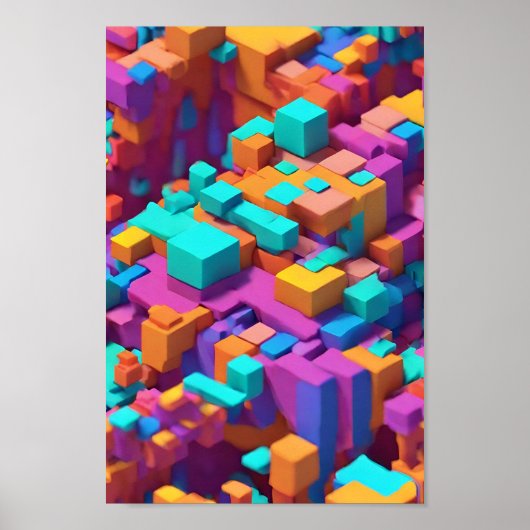 Poster 3D Spectrum Cubiste (Devant)