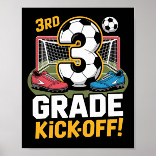 Poster 3e année de football Coup d'envoi Ck à l'école Enf