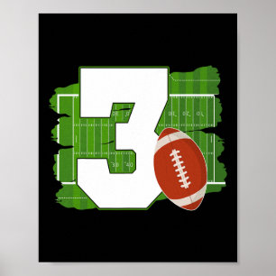 Poster 3e anniversaire de football Thème 3 année de footb