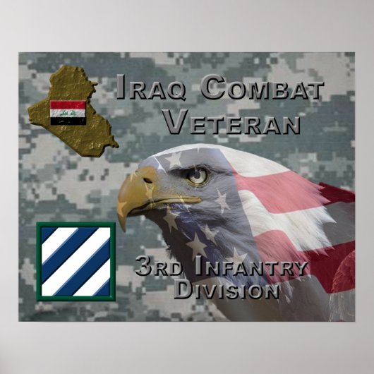 Poster 3e Division d'infanterie Irak Vétérinaire de comba (Devant)