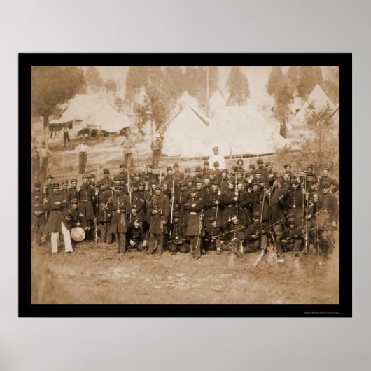 Poster 3e infanterie du Connecticut au camp Douglass 1861 (Devant)
