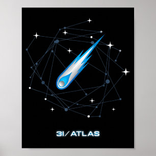 Poster 3i Atlas Comète Interstellaire 2025 Astronomie Spa