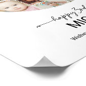 Poster 3rd Birthday Number 3 Photo Collage Custom Picture (Coin)