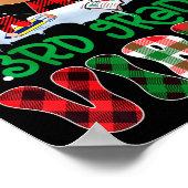 Poster 3rd Grade Vibes Teacher Buffalo Red Plaid Reindeer (Coin)