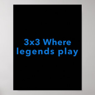 Poster 3x3 où les légendes jouent