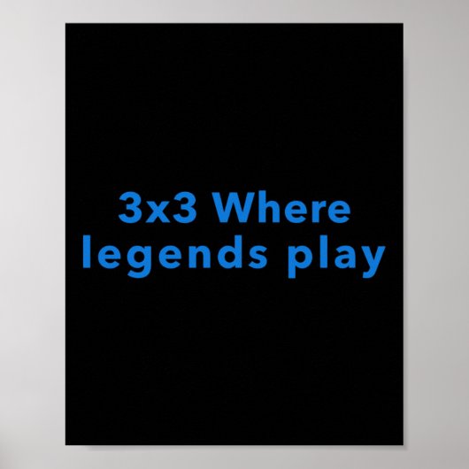 Poster 3x3 où les légendes jouent (Devant)