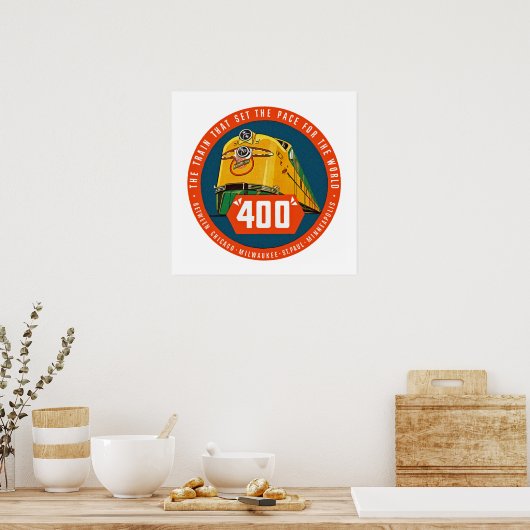 Poster 400 ~ "Le Train Qui Fixe Le Rythme" (Cuisine)