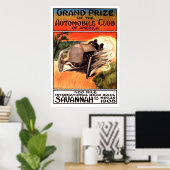 Poster 400 Mile International Road Race Savannah Ga 1908 (Bureau à domicile)