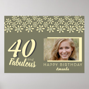 Poster 40 ans et fabuleux Photo de fleur de marguerite ja