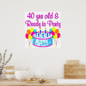 POSTER 40 ANS ET PRÊT À LA FÊTE (Cuisine)