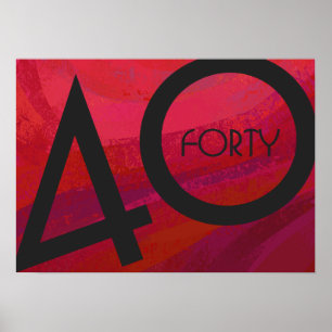 Poster 40 ans, un anniversaire de décennie
