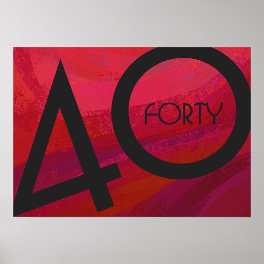 Poster 40 ans, un anniversaire de décennie (Devant)