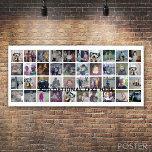 Poster 40 Collage de photos - 4 lignes 10 colonnes - Text<br><div class="desc">Ce design de fête branché comprend un lieu pour quarante photos ou des moments forts de la vie. Si vous devez ajuster l'illustration ou modifier la couleur de l'arrière - plan,  cliquez sur le bouton personnaliser et effectuez des modifications.</div>