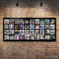 40 Collage de photos - 4 lignes 10 colonnes - Text