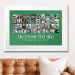 Poster 40 Collage de photos - 4 lignes 10 colonnes - Text<br><div class="desc">Ce collage design branché comprend un lieu pour quarante photos ou des moments forts. Le texte de script optionnel en bas peut être utilisé pour les noms, les événements, les dates et plus ! Si vous devez ajuster l'illustration ou modifier la couleur de l'arrière - plan, cliquez sur le bouton...</div>