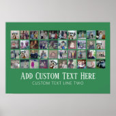 Poster 40 Collage de photos - 4 lignes 10 colonnes - Text (Devant)