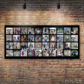 Poster 40 Collage de photos - 4 rangées 10 colonnes - Tex