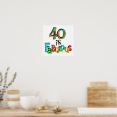 Poster 40 est Fabuleux T-shirts et cadeaux d'anniversaire (Cuisine)