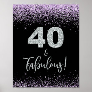Poster 40 et fabuleuse fête d'anniversaire Signal noir & 