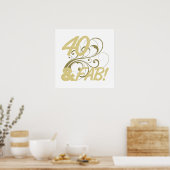 Poster 40 Et Fabuleux Anniversaire (Cuisine)
