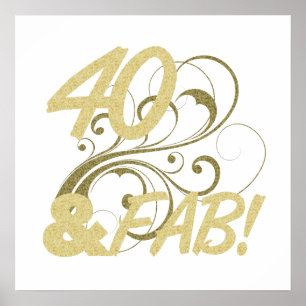 Poster 40 Et Fabuleux Anniversaire