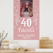 Poster 40 et Fabulous Foliage rose photo 40e anniversaire (Cuisine)