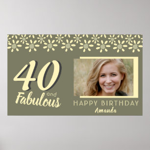 Poster 40 & Fabuleux Yellow Daisy Flower Watercolor photo