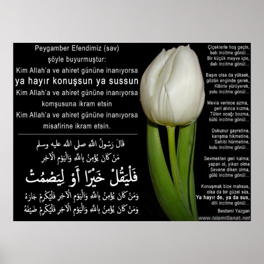 Poster 40 oeuvres d'Hadith-16e/(TR :) 40 Hadis Eserleri-1 (Devant)
