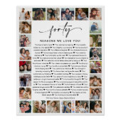 Poster 40 Raisons Nous Vous Aimons Photo Collage Keepsaké (Devant)