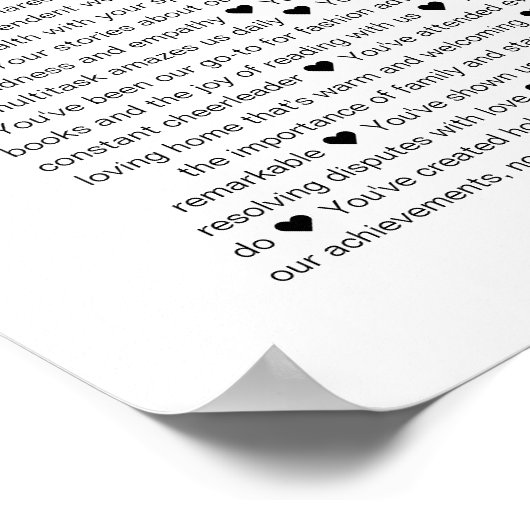 Poster 40 Raisons pour lesquelles je t'aime 40e anniversa (Coin)