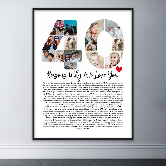 Poster 40 Raisons pour lesquelles je t'aime 40e anniversa